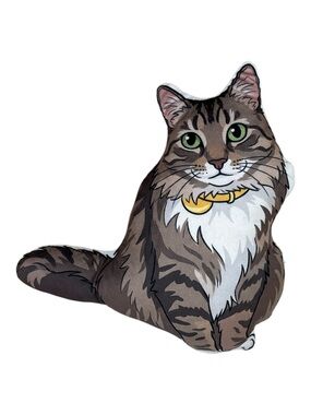 Cat Plush Toy - Brown Tabby Design
